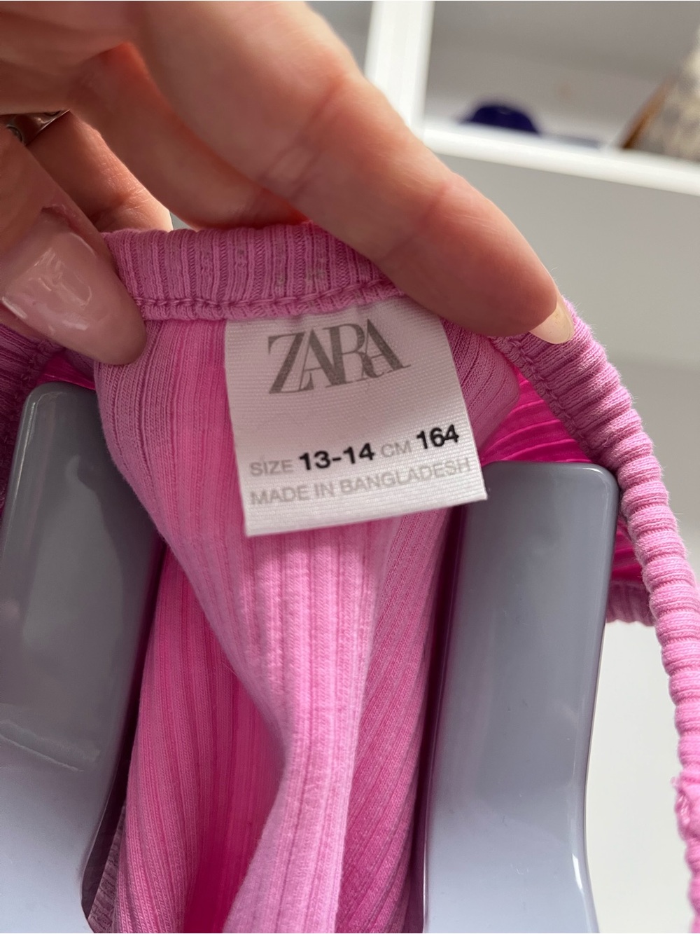 Zara Ribbed Cropped Tank - Pink - Picture 5 of 5